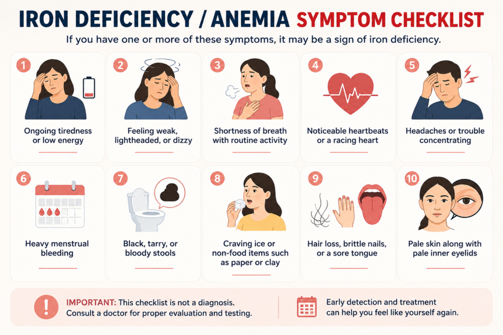 iron deficiency pale eye lids symptoms check